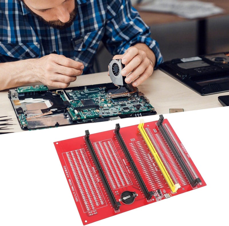 Akozon محلل ومختبر ذاكرة RAM 4 في 1 لسطح المكتب DDR3 DDR4 DDR5 بطاقة اختبار ضوء - Image 5